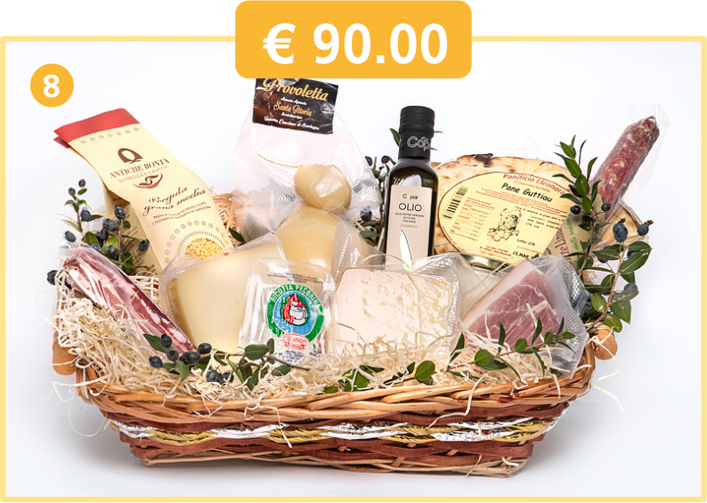 Cesto regalo natale prodotti tipici sardi grande